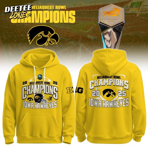 Iowa Football ReliaQuest Bowl CHAMPIONS 2025 Hoodie V1