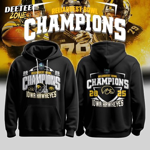 Iowa Football ReliaQuest Bowl CHAMPIONS 2025 Hoodie V2