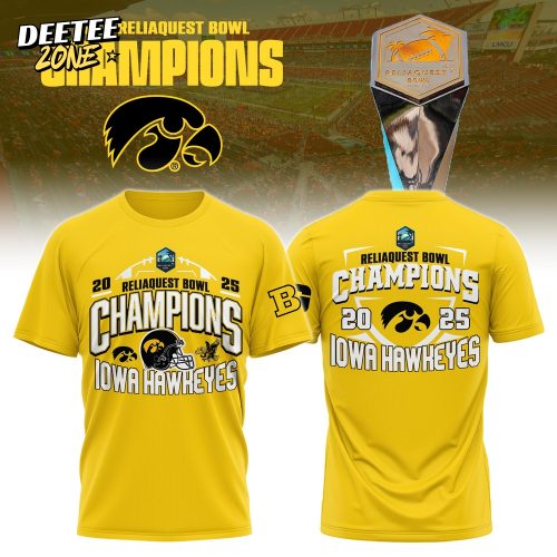 Iowa Football ReliaQuest Bowl CHAMPIONS 2025 Tshirt V1