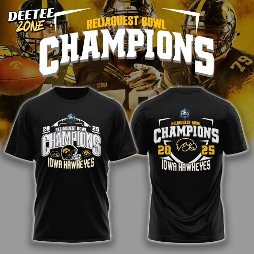 Iowa Football ReliaQuest Bowl CHAMPIONS 2025 Tshirt V2