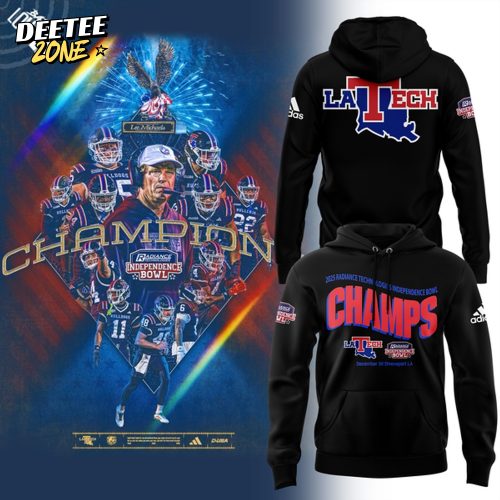 LA Tech Football 𝐈𝐍𝐃𝐄𝐏𝐄𝐍𝐃𝐄𝐍𝐂𝐄 𝐁𝐎𝐖𝐋 𝐂𝐇𝐀𝐌𝐏𝐈𝐎𝐍𝐒 2025 Hoodie(v2)