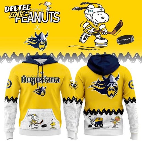 Limited Edition Augustana Vikings ” Peanuts Night ” Snoopy Hoodie