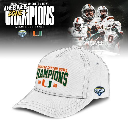 Miami Hurricanes College Football Playoff 2025 Cotton Bowl Champions Hoodie