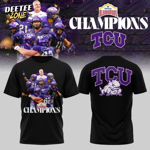Official TCU Horned Frogs 2025 Valero Alamo Bowl Champions T-Shirt