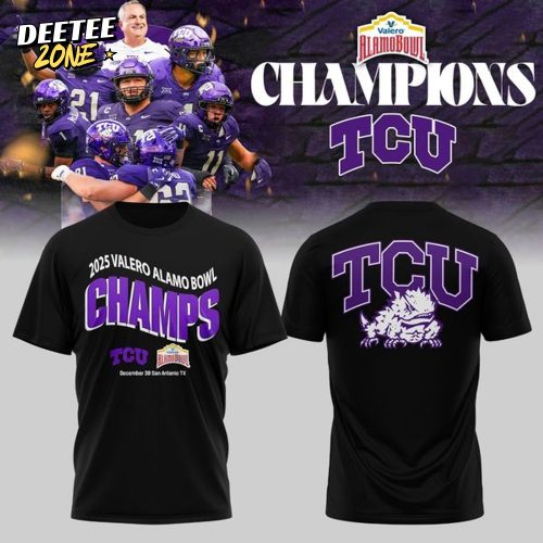 Official TCU Horned Frogs 2025 Valero Alamo Bowl Champions T-Shirt(v2)
