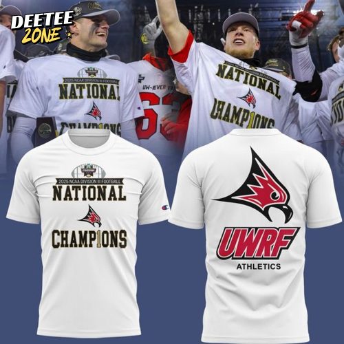 Official Wisconsin–River Falls Falcons football Champions T-shirt – White(Updated Version)-V1