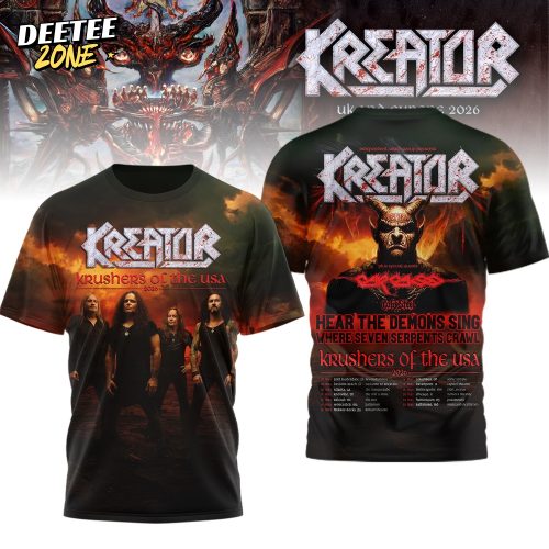 Premium Kreator “Krushers of the USA” 2026 tour 3D Shirt MM