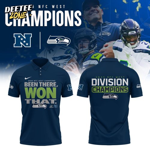 Seattle Seahawks 2025 NFC West Division Champions Limited Polo Shirt