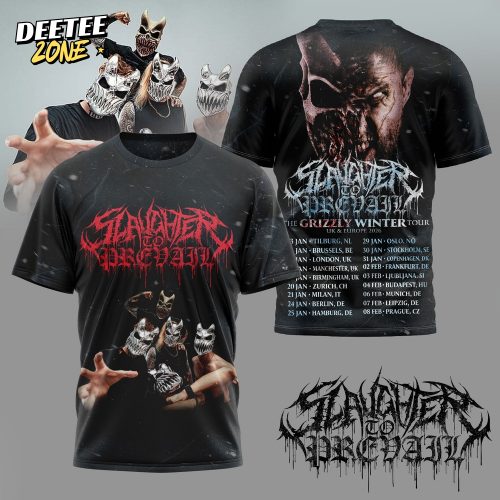 Slaughter to Prevail The Grizzly Winter Tour 2026 T-Shirt 3D